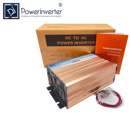 INVERSOR VOLTAJE 110VDC - 125VDC/220VAC 1000W PSW